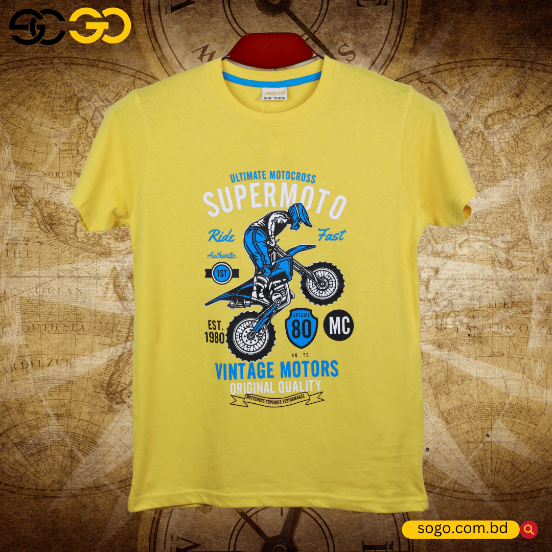 Boys Printed Cotton T Shirt [7-16 Years