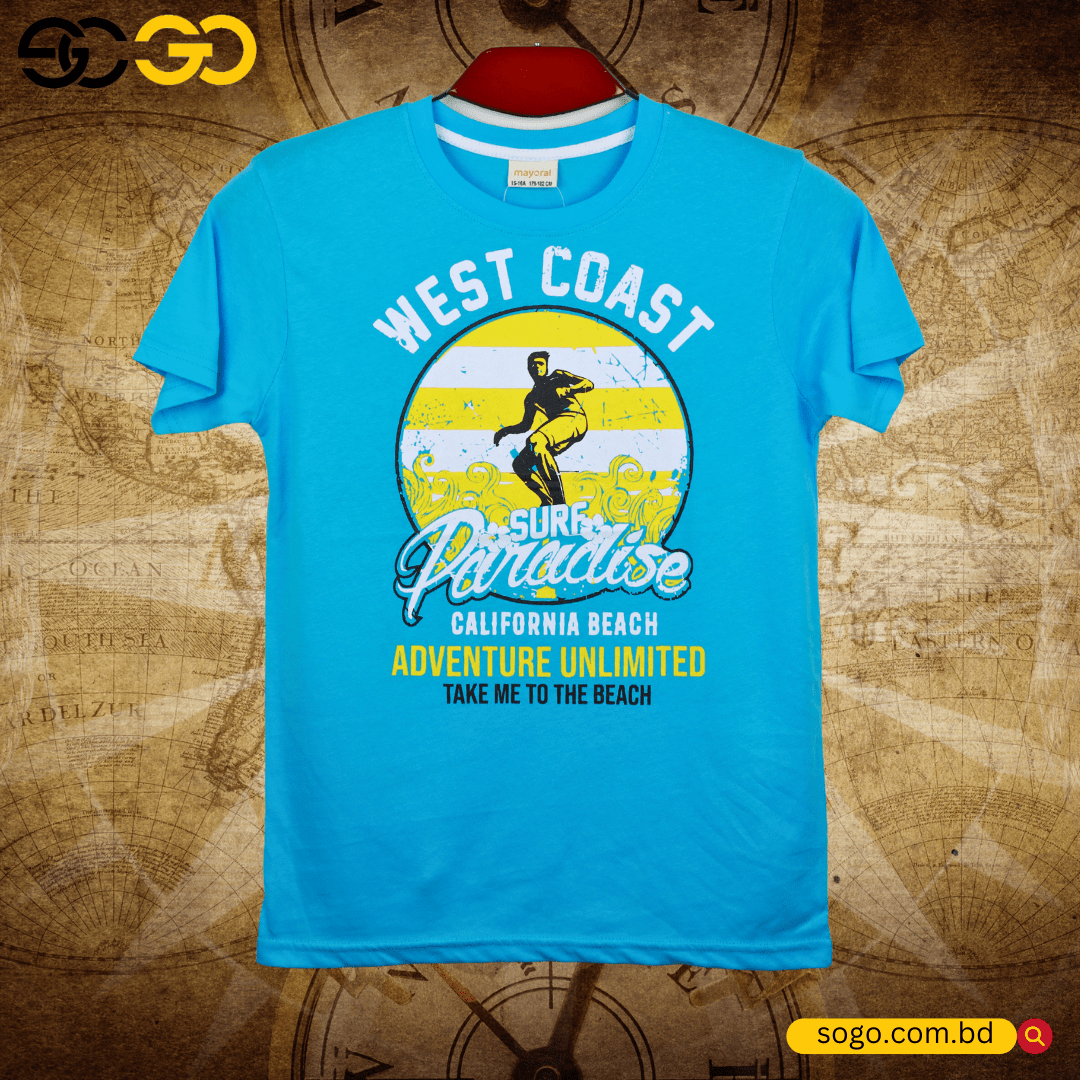 Boys Printed Cotton T Shirt [7-16 Years