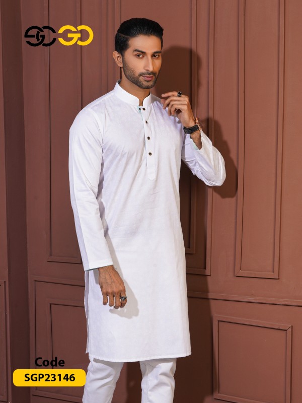 Premium Quality Slub Print Cotton Panjabi Collection
