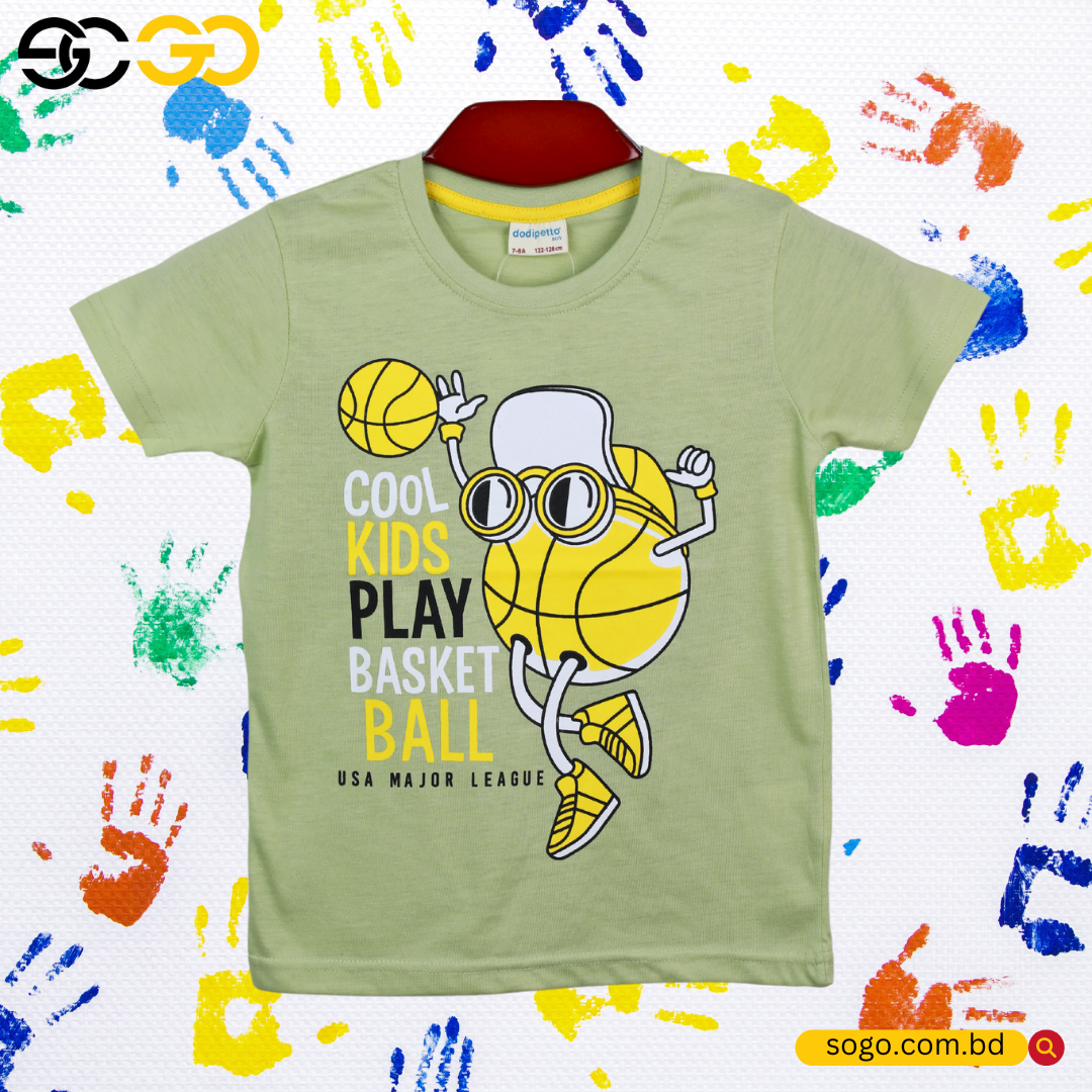 Boys Printed Cotton T Shirt [3-8 Years’]: