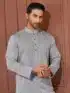 rami slub 100% cotton light grey color punjabi