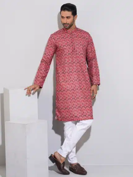 slub digital print 100% cotton [indian] full printed punjabi