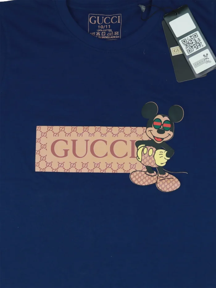 boys gucci mickey mouse t-shirt blue