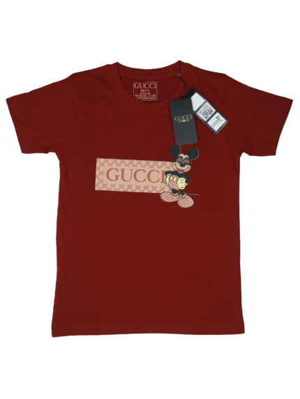 boys gucci micky mouse t-shirt red