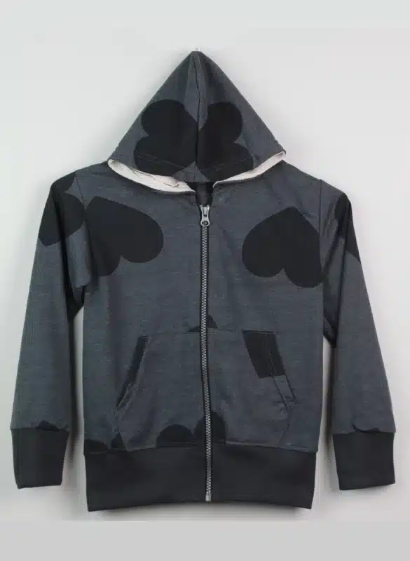 boys hoodie premium quality all over print ash color
