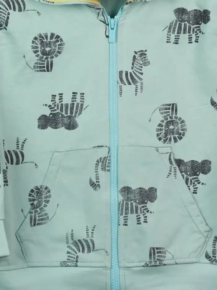 boys hoodie premium quality all over print zebra