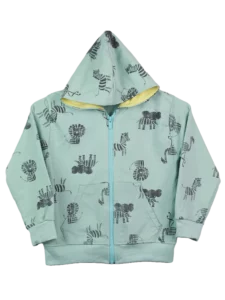 boys hoodie premium quality all over print zebra