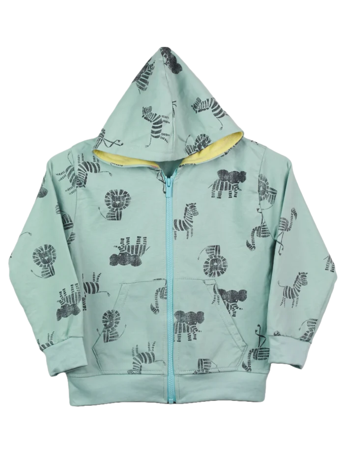 boys hoodie premium quality all over print zebra