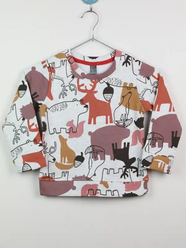 boy’s premium sweatshirt 4-8 years all over animal printed