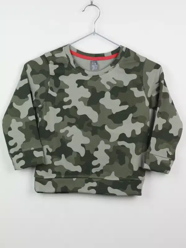 boy’s premium sweatshirt 4-8 years all over army printed