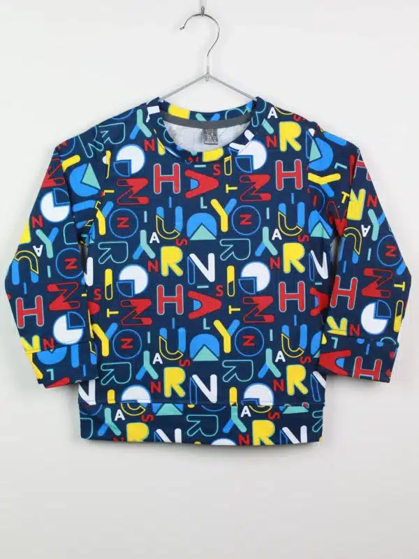 boy’s premium sweatshirt 4-8 years all over letter printed