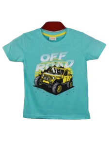 boys printed cotton t-shirt 3-8 years sky print