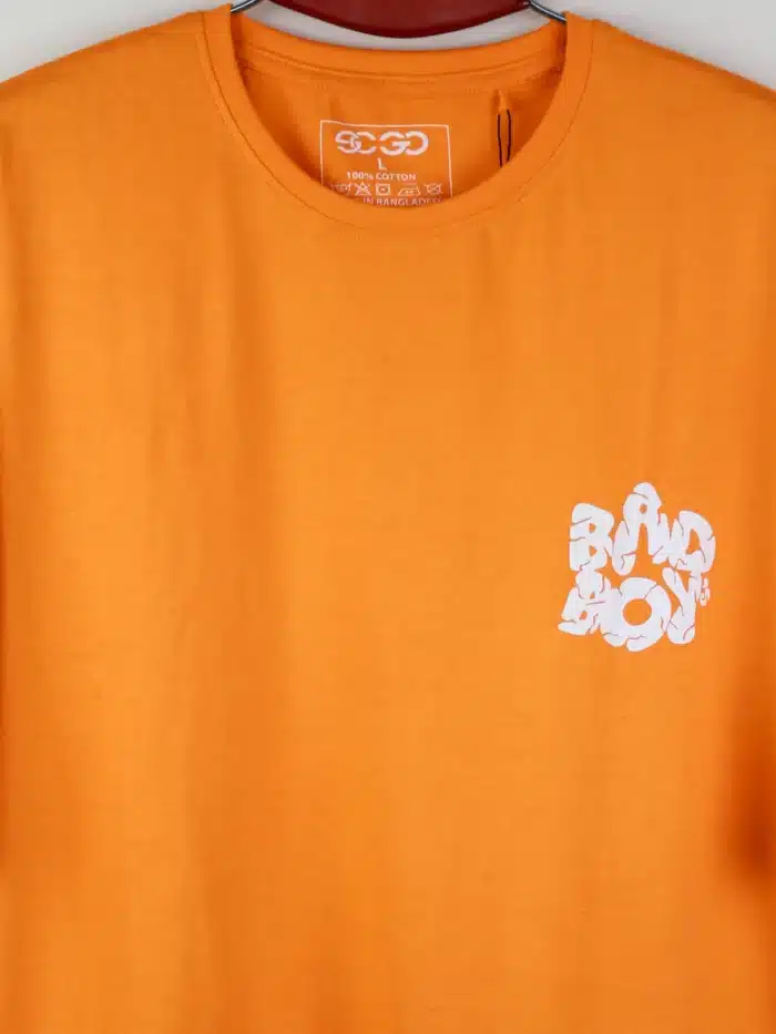 drop shoulder t-shirt for mens premium quality orange color
