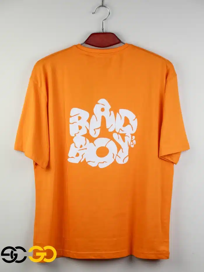 drop shoulder t-shirt for mens premium quality orange color