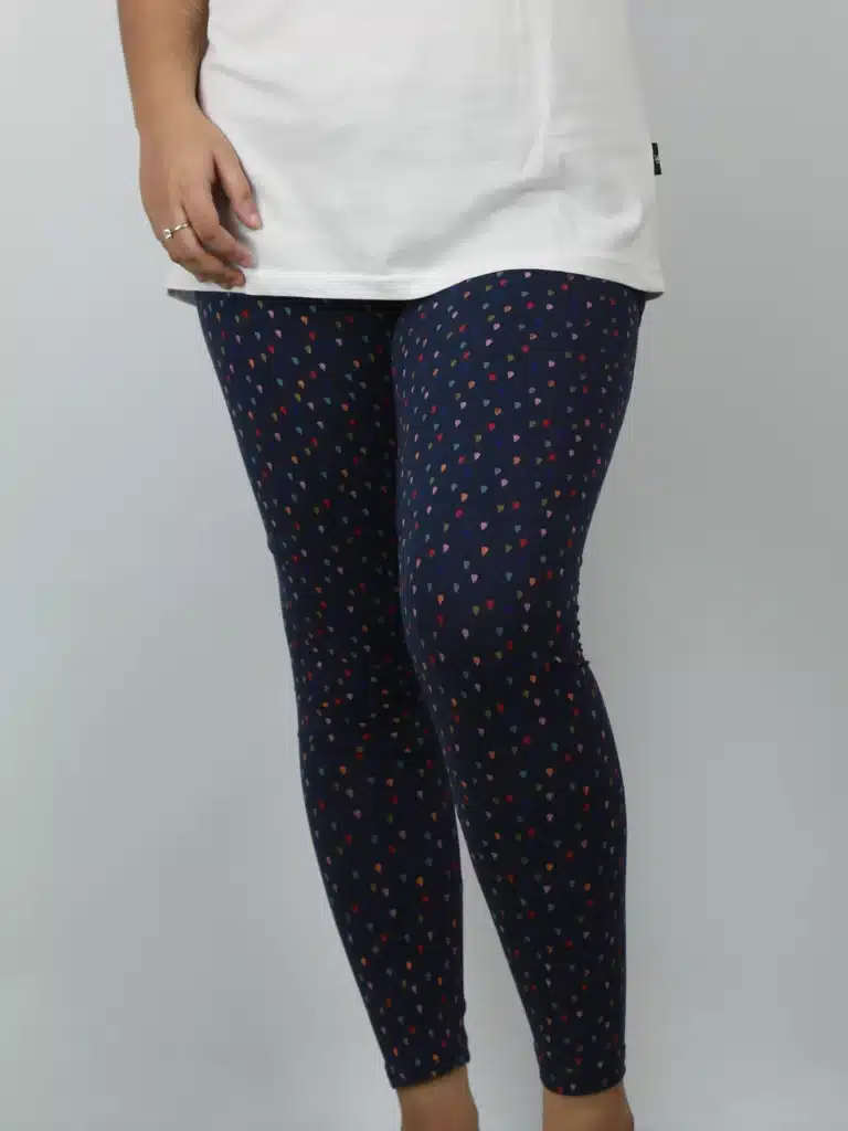 leggings deep navy print