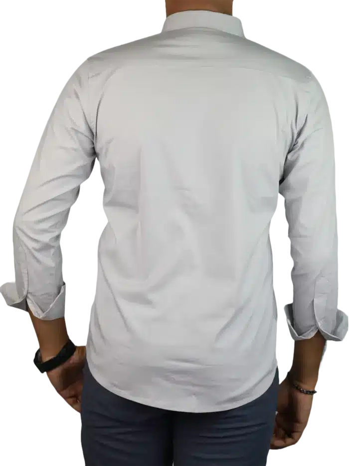 men regular fit casual shirt off white color