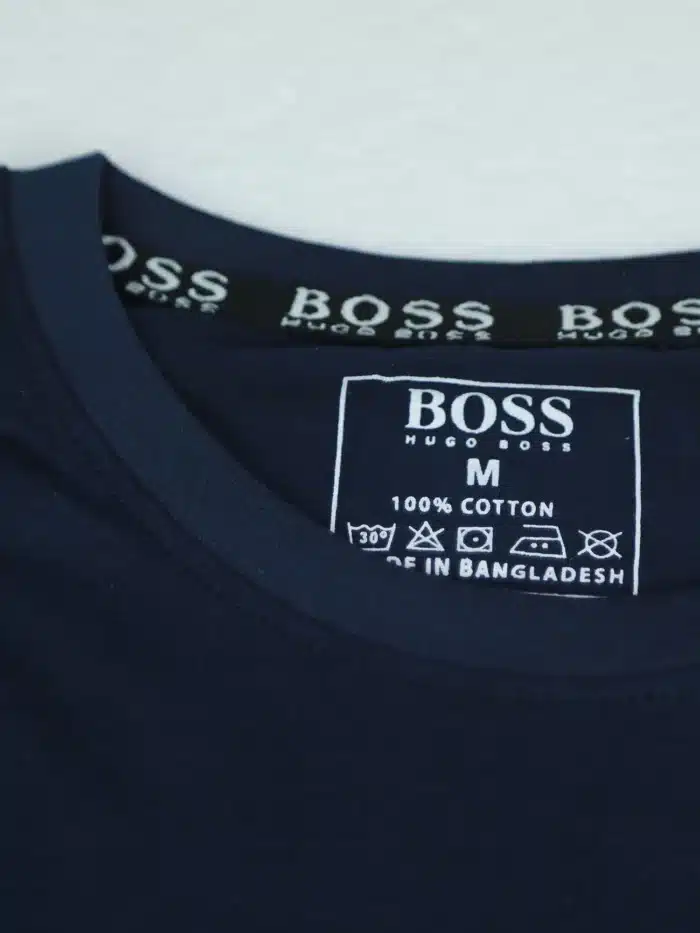 mens long sleeve t-shirt boss navy blue color
