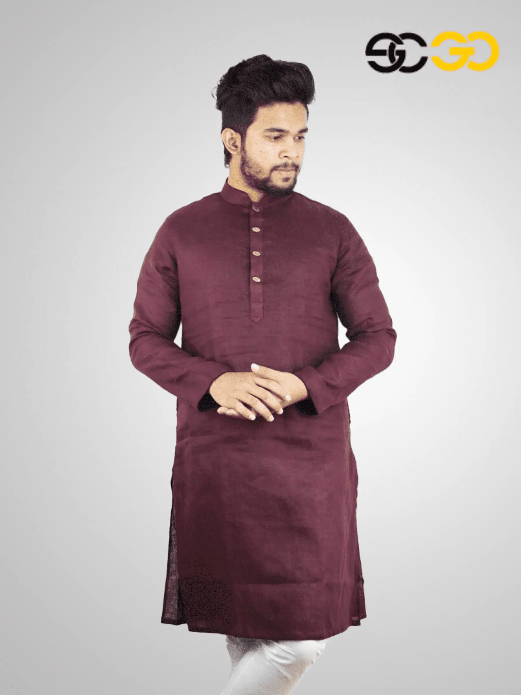 Premium Quality Maroon Color Panjabi Collection - Image 1
