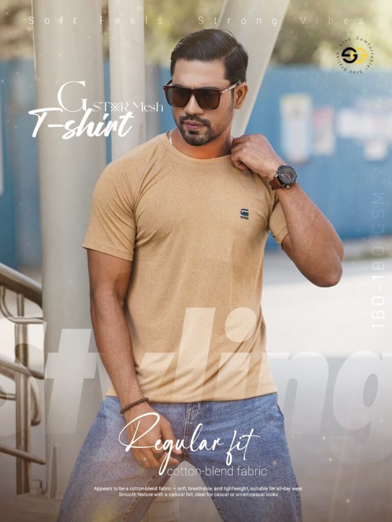 Best Clothing Brand in Bangladesh G-Star Mesh Fabric T-Shirts