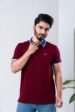 Premium Calvin Klein Polo Maroon - Image 2