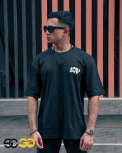 Drop Shoulder T-shirt Black for Men's